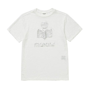 ISABEL MARANT リネン女性半袖Tシャツ A1N10E 20WH 67383087 [P]