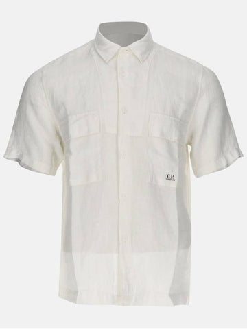 CP COMPANY Leinen Kurzarmhemd 16CMSH210A 005415G 103 133021751 [P]