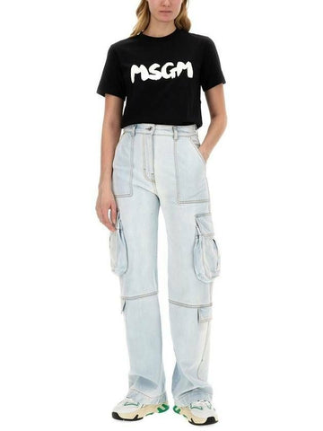 MSGM Cloud-Logo T-Shirt mit kurzen Ärmeln 133040111 [P]