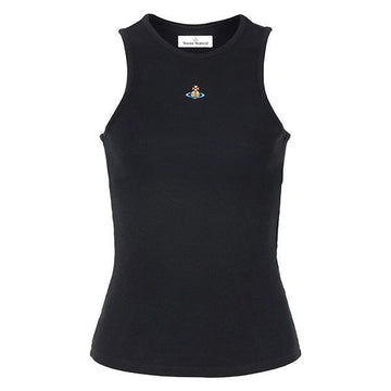 Vivienne Westwood Black 90s ORB Embroidered Sleeveless 157797086 [P]