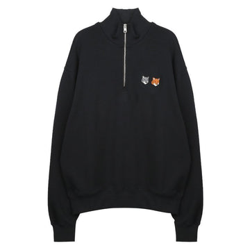 MAISON KITSUNE Halbzip Sweatshirt mit doppeltem Bold-Fuchsdesign 141983424 [P]