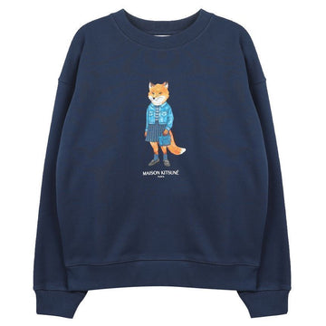 Maison Kitsune Fox Graphic Print Crewneck Sweatshirt 146879949 [P]