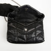 SAINT LAURENT Lulu Puffer Mini Shoulder Bag Schwarz mit Silberner Hardware 158777828 [P]