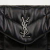 SAINT LAURENT Lulu Puffer Mini Shoulder Bag Schwarz mit Silberner Hardware 158777828 [P]