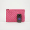CHANEL Logo große Lammleder Clutch Pink 158877465 [P]