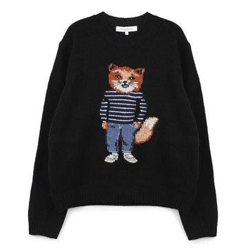 MAISON KITSUNE Intarsia Wolle Strickpullover 149529148 [P]