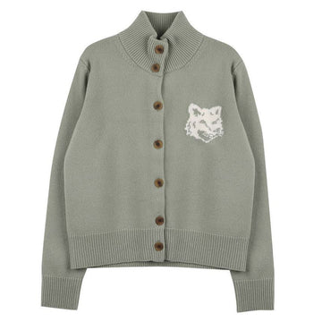 Maison Kitsune Fox Head Intarsia Merino High Neck Cardigan 149529158 [P]