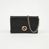 GUCCI Damen Interlocking Mini Chain Wallet Crossbody Bag Schwarz 159022900 [P]