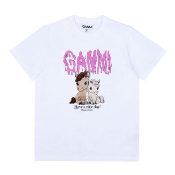 GANNI 女性 Tシャツ 155632443 [P]