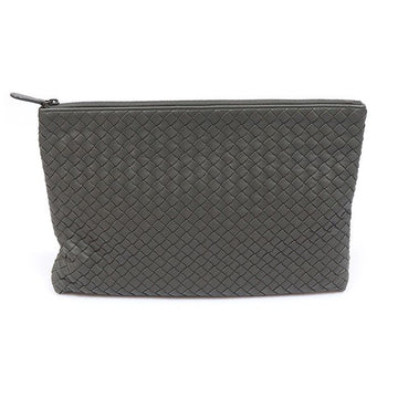 Bottega Veneta Large Pouch Clutch in Khaki Intrecciato Nappa 522430 159420115 [P]