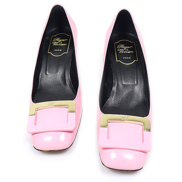 Roger Vivier Pink Patent Trumpet Pumps Women Shoes 38 159420118 [P]