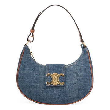 CELINE AVA THRIOMPHE MEDIUM SCHULTERTASCHE AUS DENIM (114492GFF 05DT) 149103833 [P]