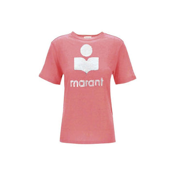 ISABEL MARANT Velours-Logo-T-Shirt Antikrosa TS0001FB A1N10E 159427988 [P]