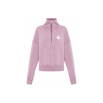 ISABEL MARANT Half-Zip Sweatshirt Rosewood Écru 159427990 [P]