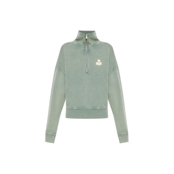 ISABEL MARANT 26FW Halber Reißverschluss Sweatshirt Seidengrün SW0093FA D1M04E SEEC 159427993 [P]