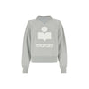 Isabel Marant Velvet Logo Sweatshirt Light Blue Ecru 26FW 159428003 [P]