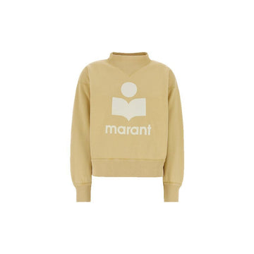 ISABEL MARANT MOBY Velours Logo Sweatshirt Light Oak 26FW D1M04E 10LC 159428004 [P]