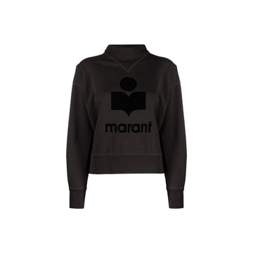 ISABEL MARANT Moby Velvet Logo Sweatshirt Fade Black 26FW SW0003FA A1M07E 02FK 159428018 [P]