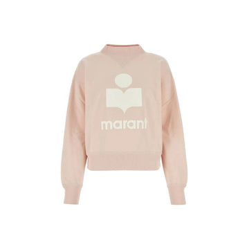 ISABEL MARANT 26FW ベルベット ロゴ プルオーバー スウェットシャツ ペイルローズ SW0003FA A1M07E PREU 159428019 [P]