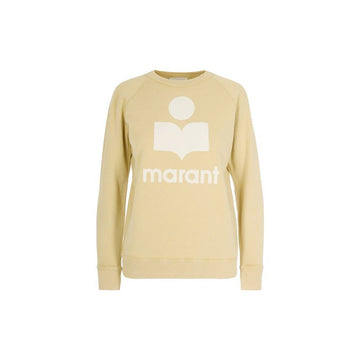 ISABEL MARANT Velours-Logo Sweatshirt in Licht-Eiche 159428025 [P]