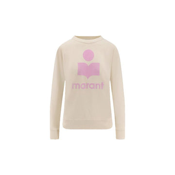 ISABEL MARANT Velours Logo Sweatshirt Ecru Pink SW0160FA D1M04E ECPK 159428037 [P]
