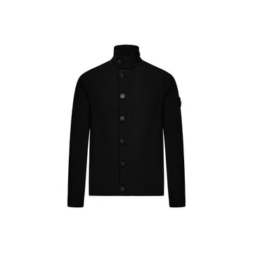 STONE ISLAND Wappen-Patch-Button-Woll-Cardigan Schwarz L2S15 5100047 S00A3 V0029 159428075 [P]