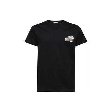 Moncler Double Logo Patch T-Shirt Black 8C000 41 8390Y 999 159428095 [P]