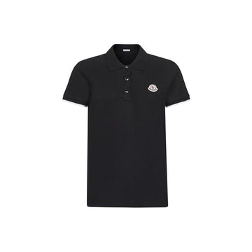 MONCLER Logo Patch Polo Shirt Schwarz 8A000 07 84720 999 159428098 [P]