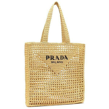 PRADA ロゴ クロシェ トートバッグ (2VG105 OOO 2C2T F0018) 114951544 [P]