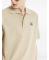 MAISON KITSUNE グレー フォックス ヘッド コンフォート ポロ グレー ティーシャツ 156801459 [P]