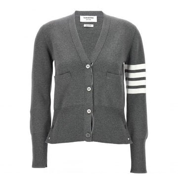 Thom Browne Classic V-Neck Cardigan in Cotton 4-Bar Milano 26SS 115833494 [P]