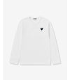 COMME DES GARCONS Schwarzes Herz Wappen Langarm T-Shirt 156799075 [P]