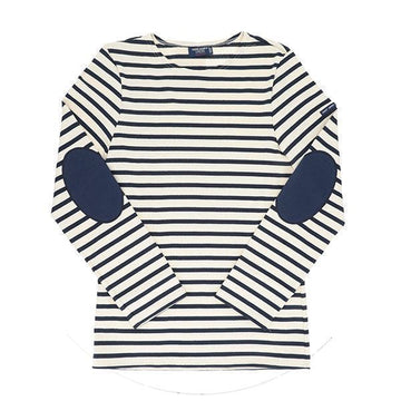 Saint James 0407 ECRU MARINE UNISEX LONG SLEEVE T-SHIRT 155628012 [P]