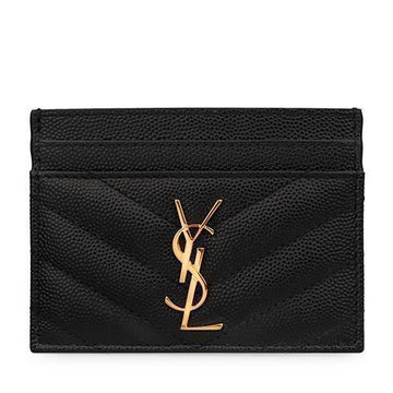 Saint Laurent Monogram Grain Card Wallet 31077180 [P]