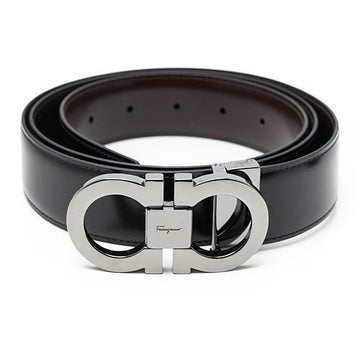 Salvatore Ferragamo Ferragamo Men's Double Gancio Buckle Belt 67-9535-00 644557 28655370 [P]