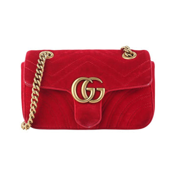 Gucci GG Marmont Velvet Mini Shoulder Bag 37644K-3 159451113 [P]