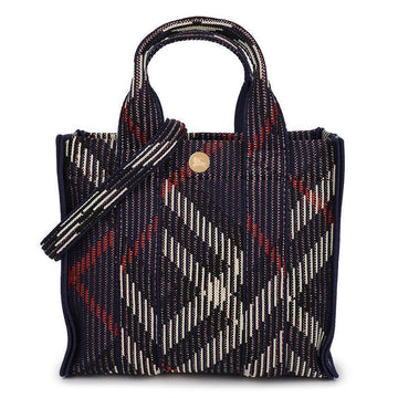 BURBERRY ミニ チェック ニット トートバッグ 135587990 [P]