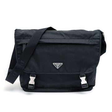 Prada Nylon Saffiano Leather Shoulder Bag 142600075 [P]