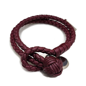 BOTTEGA VENETA Napa-Lederarmband in Bordeaux S 113546 159458523 [P]
