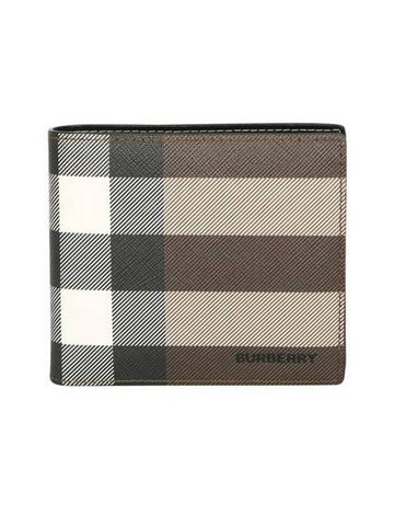 BURBERRY Check International Bifold Coin Wallet 151055880 [P]