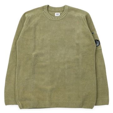 CP Company Men's Lens Patch Pullover Knit (Olive) 20CMKN117A 005687G 644 155261738 [P]