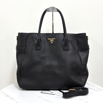 PRADA VITELLO DINO Tote- und Schultertasche Schwarz (BN2537) 159461429 [P]