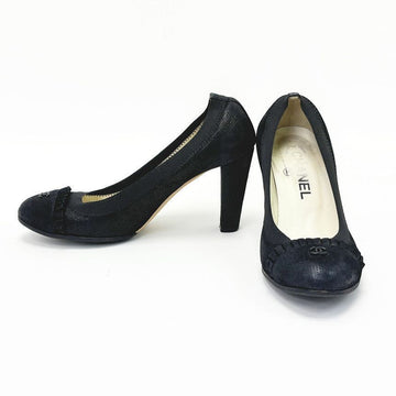 CHANEL Black CC Logo High Heels 36.5 235 5VCHS28333 139451238 [P]