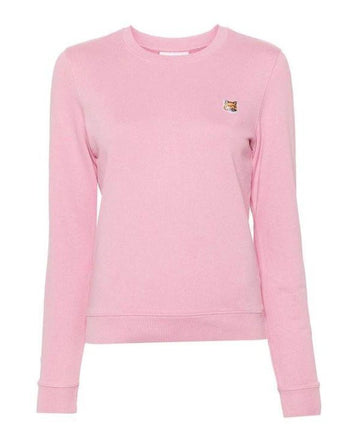 MAISON KITSUNE Regular Sweatshirt mit Patch in Pink 151061204 [P]