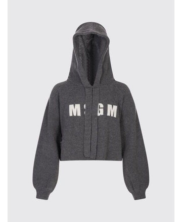 MSGM Logo Cashmere-Mix Hoodie Sweatshirt 151062024 [P]