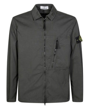 STONE ISLAND コットンオーバーシャツ K2S15 1200003 S0010 V0062 151102671 [P]