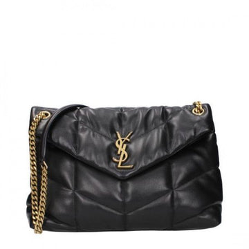 SAINT LAURENT キルティングプファー ミディアムバッグ 577475 1EL07 1000 151102783 [P]