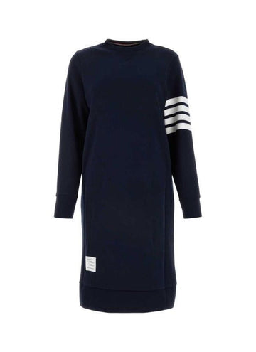 Thom Browne 4-Bar Stripe RWB Tab Loopback Dress 151102881 [P]
