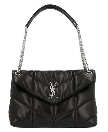 SAINT LAURENT キルティングプファーミディアムバッグ 577475 1EL00 1000 151103034 [P]
