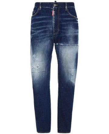 Dsquared2 Dark White Line Wash London Bro Denim Trousers 470 151111425 [P]